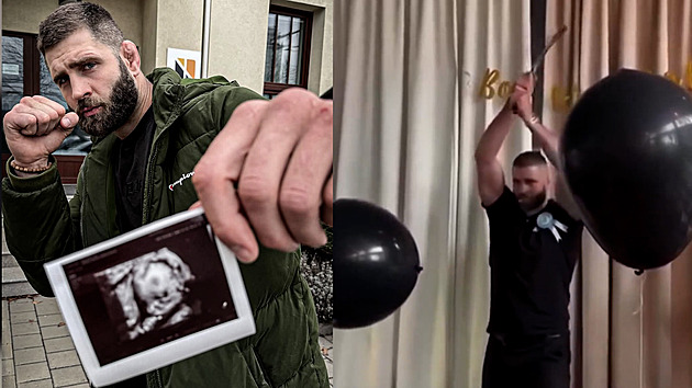 Katana a rozseknuté balónky. Sítě se baví, jak Procházka odhalil pohlaví potomka